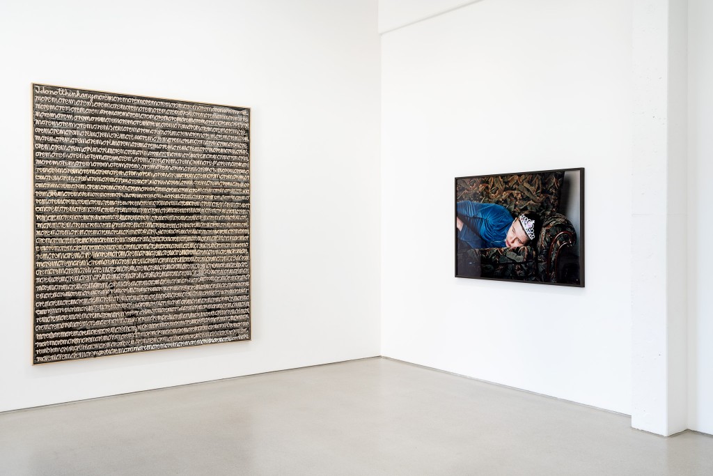 Installation view with art works by Stefan Vogel and Harry Hachmeister, exhibition: Wege zur Welt, 30 May – 15 September 2019, G2 Kunsthalle Leipzig © the artists & G2 Kunsthalle, photo: Dotgain.info